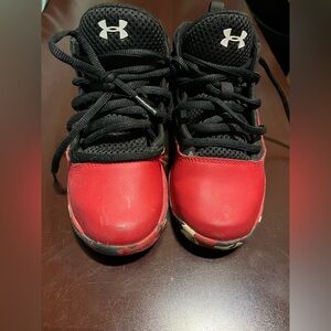 Under Armour Kids' Red and Black Sneakers